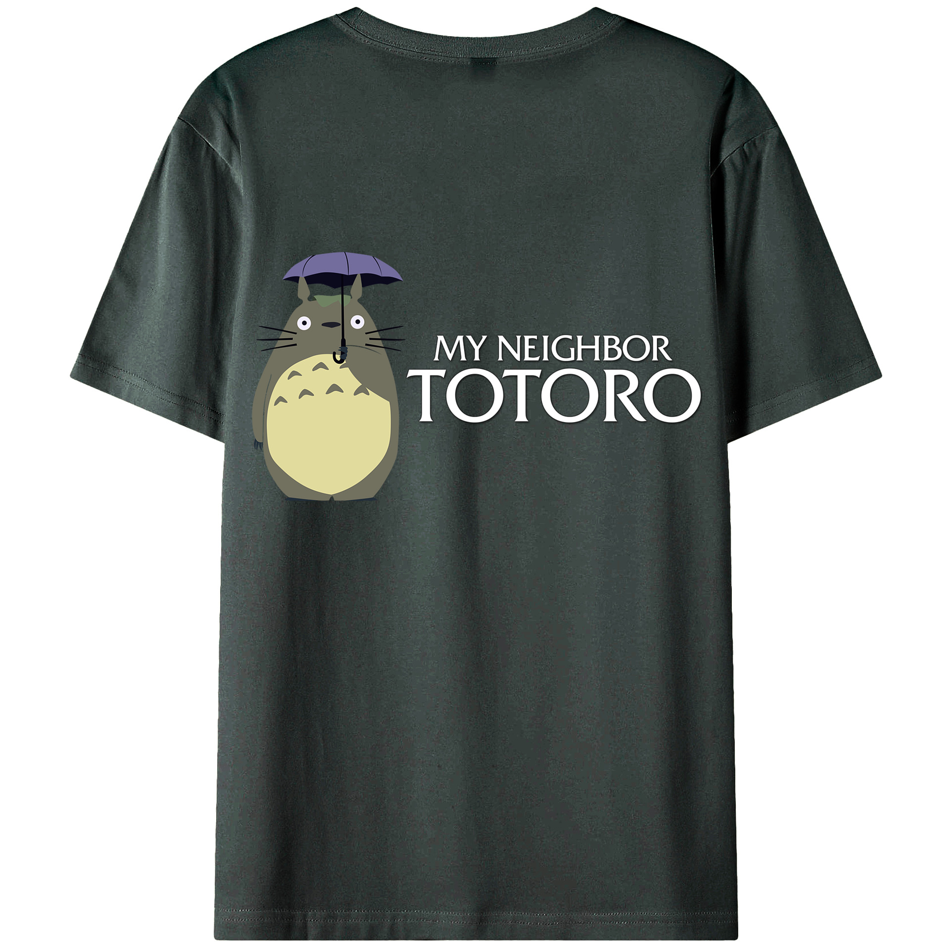 （画像用） となりのトトロ 草壁メイ 草壁サツキ My Neighbor Totoro Satsuki Kusakabe Mei Kusakabe 綿100％ メンズ半袖Tシャツ（バックプリント） 通気性